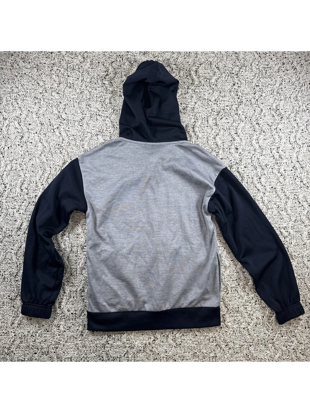 AND1 Kids Basketball Full Zip Hoodie Size L 12-14 Navy Blue Athletic Sweatshirt